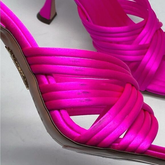 Aquazzura Oahu 95MM Strappy Satin Sandals size 37 - Picture 10 of 13